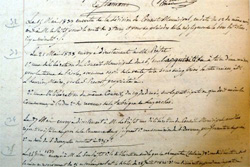 Délibération n° 33, de 1833, relative à la transaction entre la commune et M. Prévost, propriétaire (Archives municipales – cliché jmrb_2007) 
