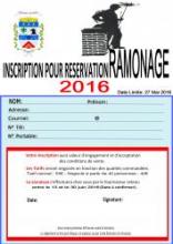 Bulletin de réservation Ramonage